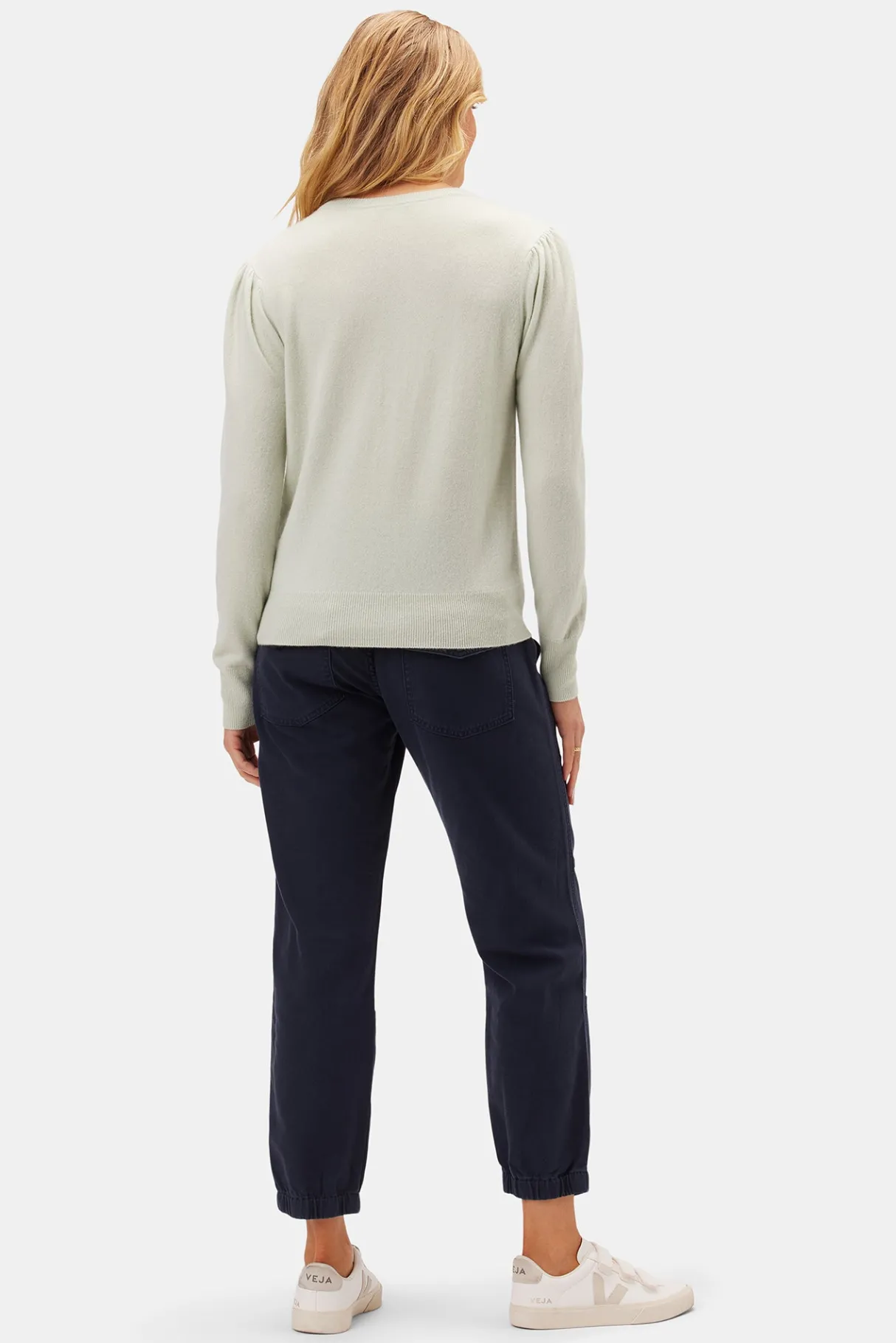 Amour Vert Odilia Cashmere Sweater MintGreen New