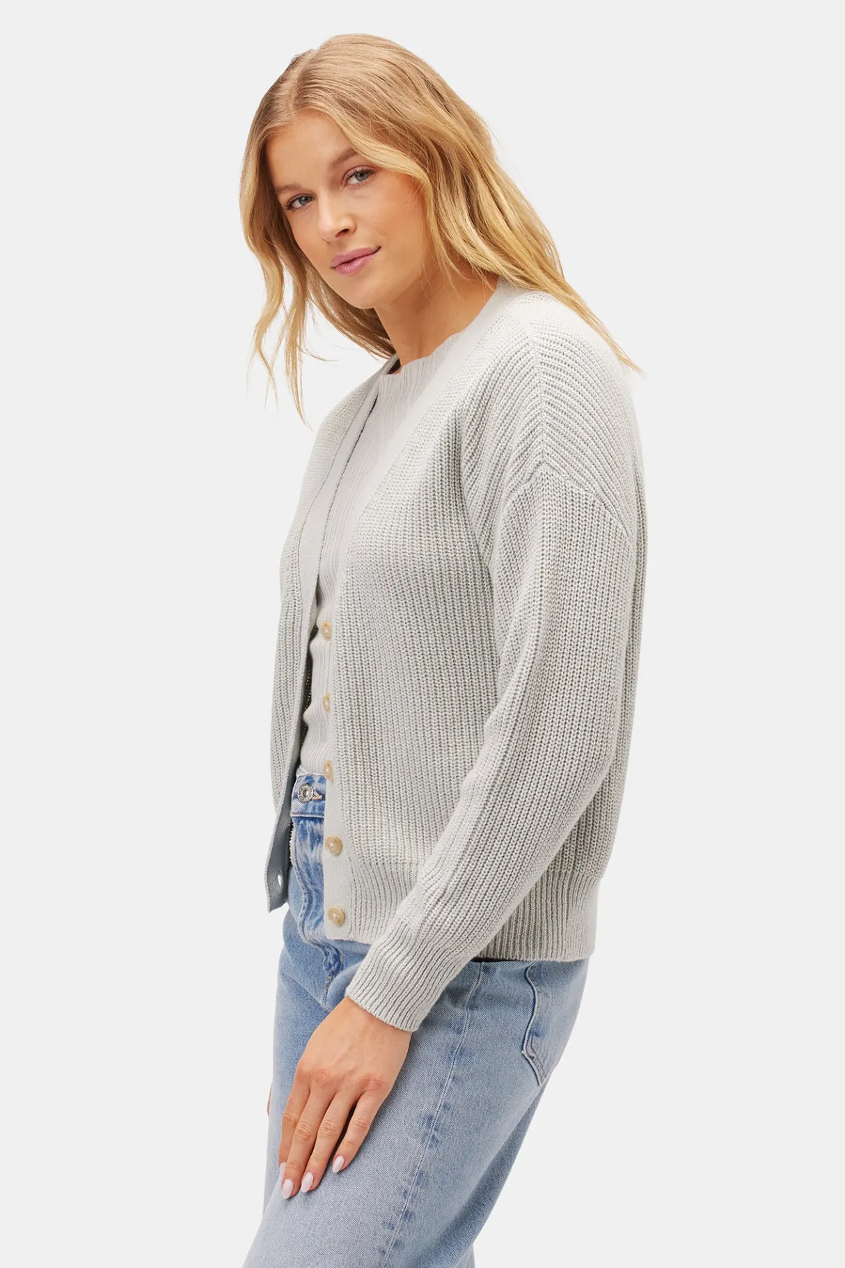 Amour Vert Palmer Cardigan Sweater MintGreen Sale