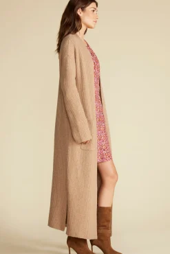 Amour Vert Pauline Wool Cashmere Sweater Coat CafeAuLaitBeige Best