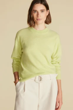 Amour Vert Pearl Cashmere Sweater Melon New