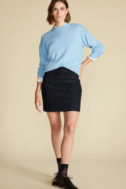Amour Vert Pearl Cashmere Sweater SkyBlue New