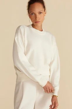 Amour Vert Pearl Cashmere Sweater Ivory Online