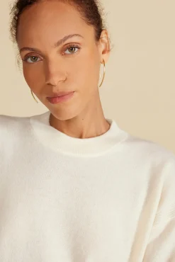 Amour Vert Pearl Cashmere Sweater Ivory Online