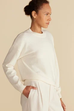 Amour Vert Pearl Cashmere Sweater Ivory Online