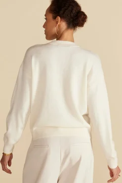 Amour Vert Pearl Cashmere Sweater Ivory Online
