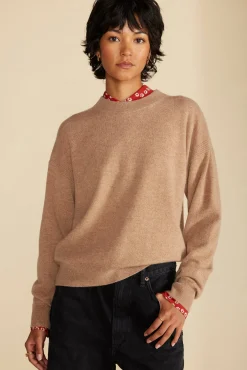 Amour Vert Pearl Cashmere Sweater CafeAuLait Fashion
