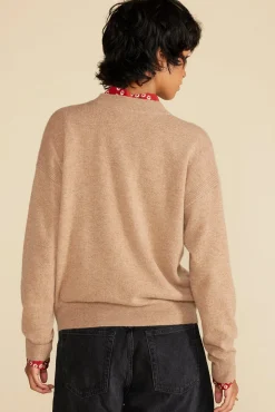 Amour Vert Pearl Cashmere Sweater CafeAuLait Fashion