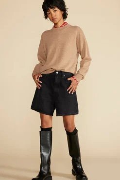 Amour Vert Pearl Cashmere Sweater CafeAuLait Fashion