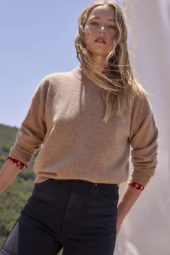 Amour Vert Pearl Cashmere Sweater CafeAuLait Fashion