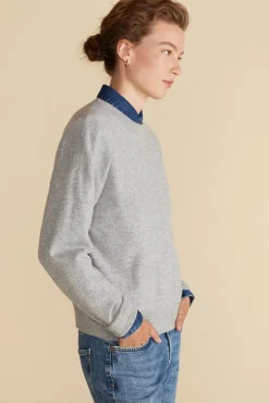 Amour Vert Pearl Cashmere Sweater HeatherGrey Outlet