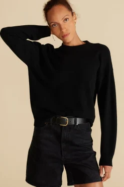 Amour Vert Pearl Cashmere Sweater LicoriceBlack Clearance