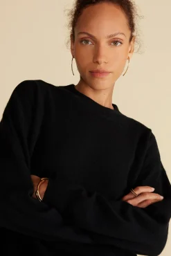 Amour Vert Pearl Cashmere Sweater LicoriceBlack Clearance