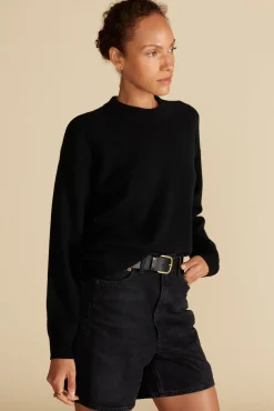Amour Vert Pearl Cashmere Sweater LicoriceBlack Clearance
