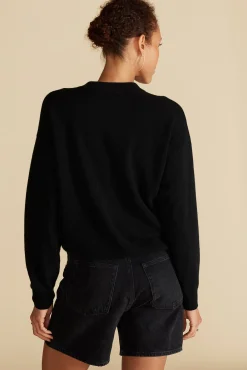 Amour Vert Pearl Cashmere Sweater LicoriceBlack Clearance