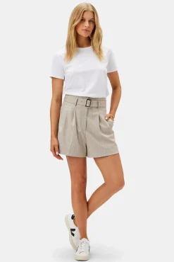 Amour Vert Pleated Short SanDiegoStripeNatural Clearance