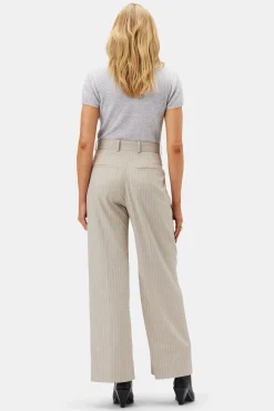 Amour Vert Pleated Wide Leg Trouser SanDiegoStripeNatural Clearance