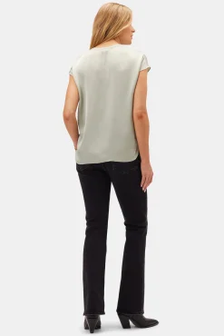 Amour Vert Ren Recycled Sateen Blouse MintGreen Best