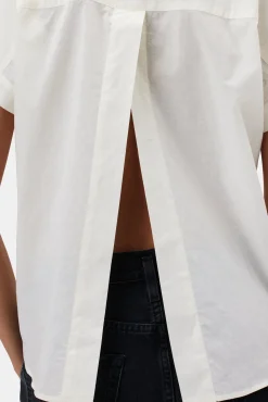 Amour Vert Renata Full Placket Blouse Ivory Outlet
