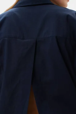 Amour Vert Renata Full Placket Blouse NavyBlue Best
