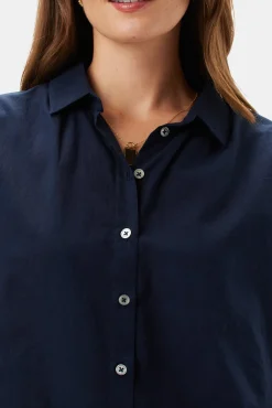 Amour Vert Renata Full Placket Blouse NavyBlue Best