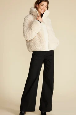 Amour Vert Save The Duck Kennie Faux Shearling Jacket Natural Outlet