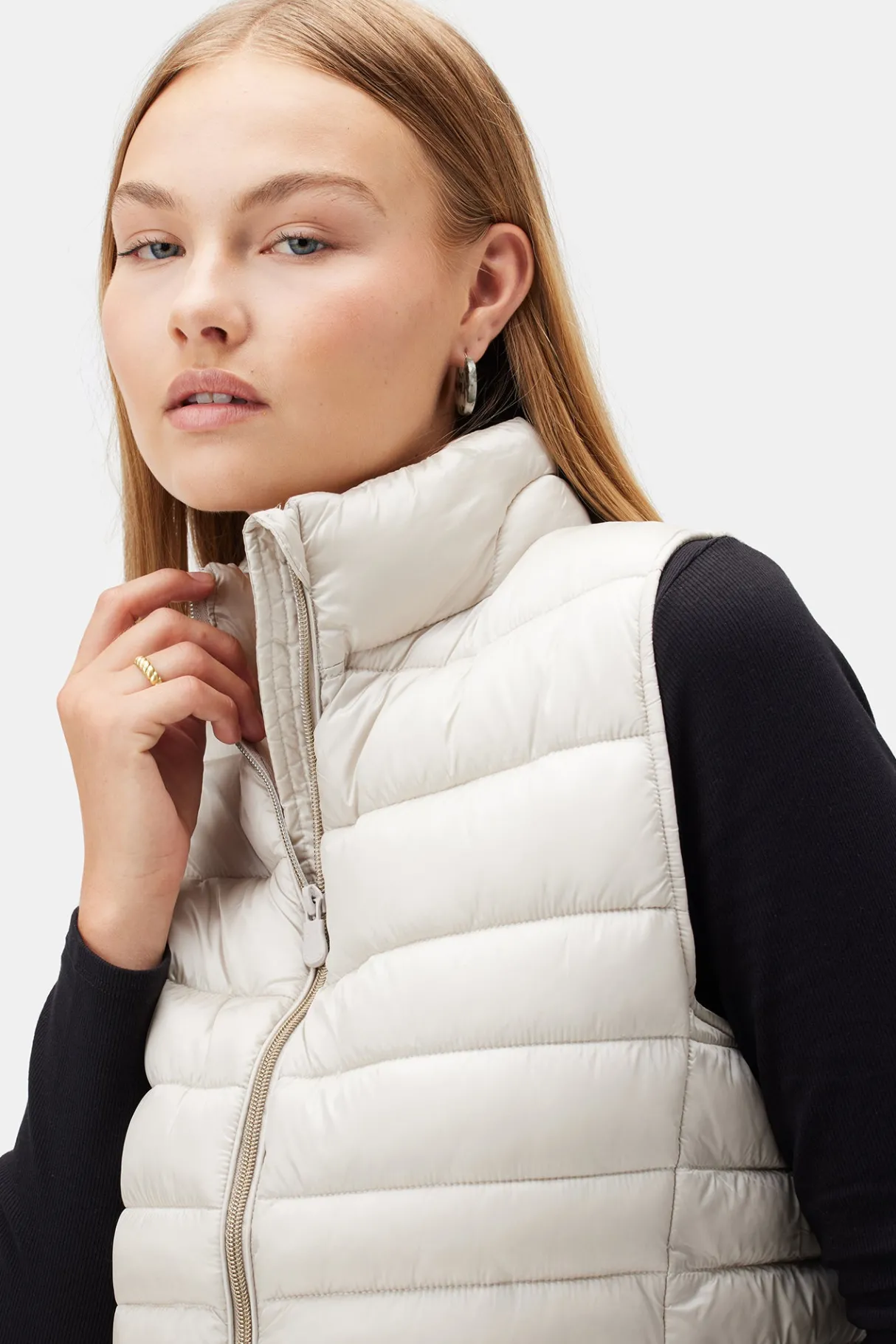 Amour Vert Save the Duck Lynn Vest RaineyBeige Outlet