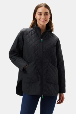 Amour Vert Save the Duck Talita Quilted Jacket Black Clearance