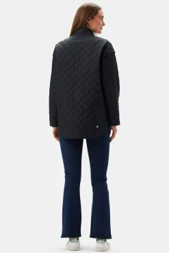 Amour Vert Save the Duck Talita Quilted Jacket Black Clearance