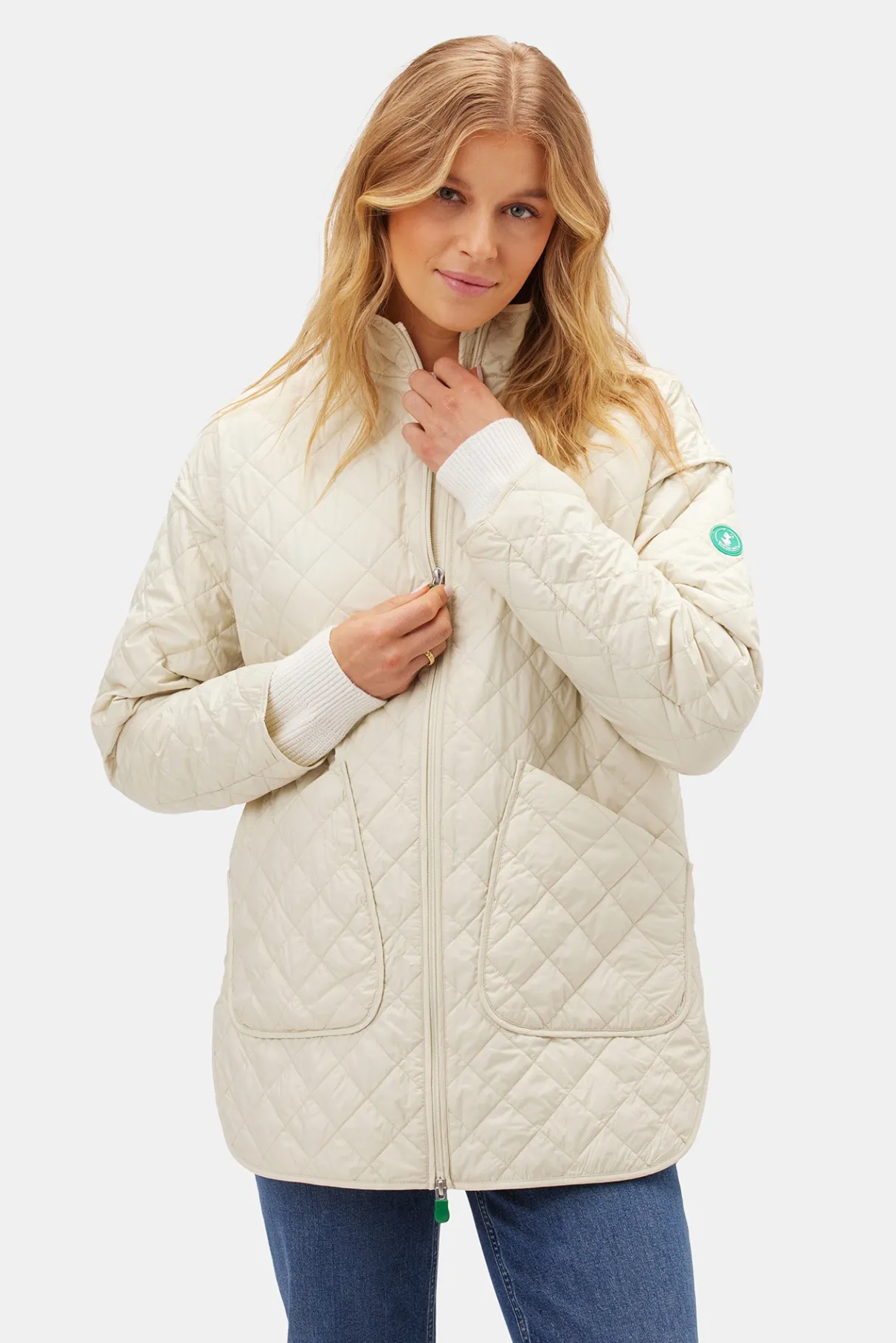 Amour Vert Save the Duck Talita Quilted Jacket BananaYellow Discount
