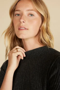 Amour Vert Sidony Mini Sweater Dress CharcoalGrey Fashion