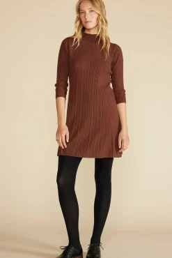 Amour Vert Sidony Mini Sweater Dress EspressoBrown Clearance