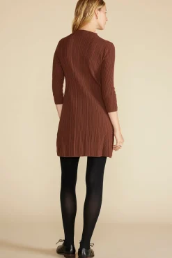 Amour Vert Sidony Mini Sweater Dress EspressoBrown Clearance
