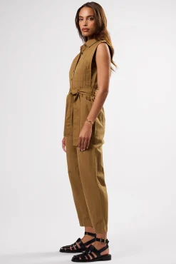 Amour Vert Sienna Cotton Linen Jumpsuit Elm Discount