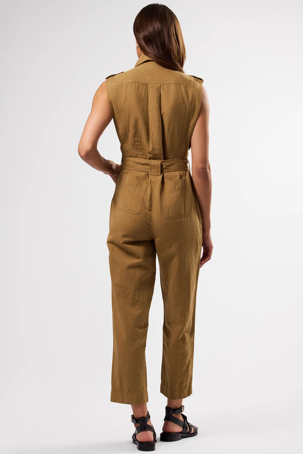 Amour Vert Sienna Cotton Linen Jumpsuit Elm Discount
