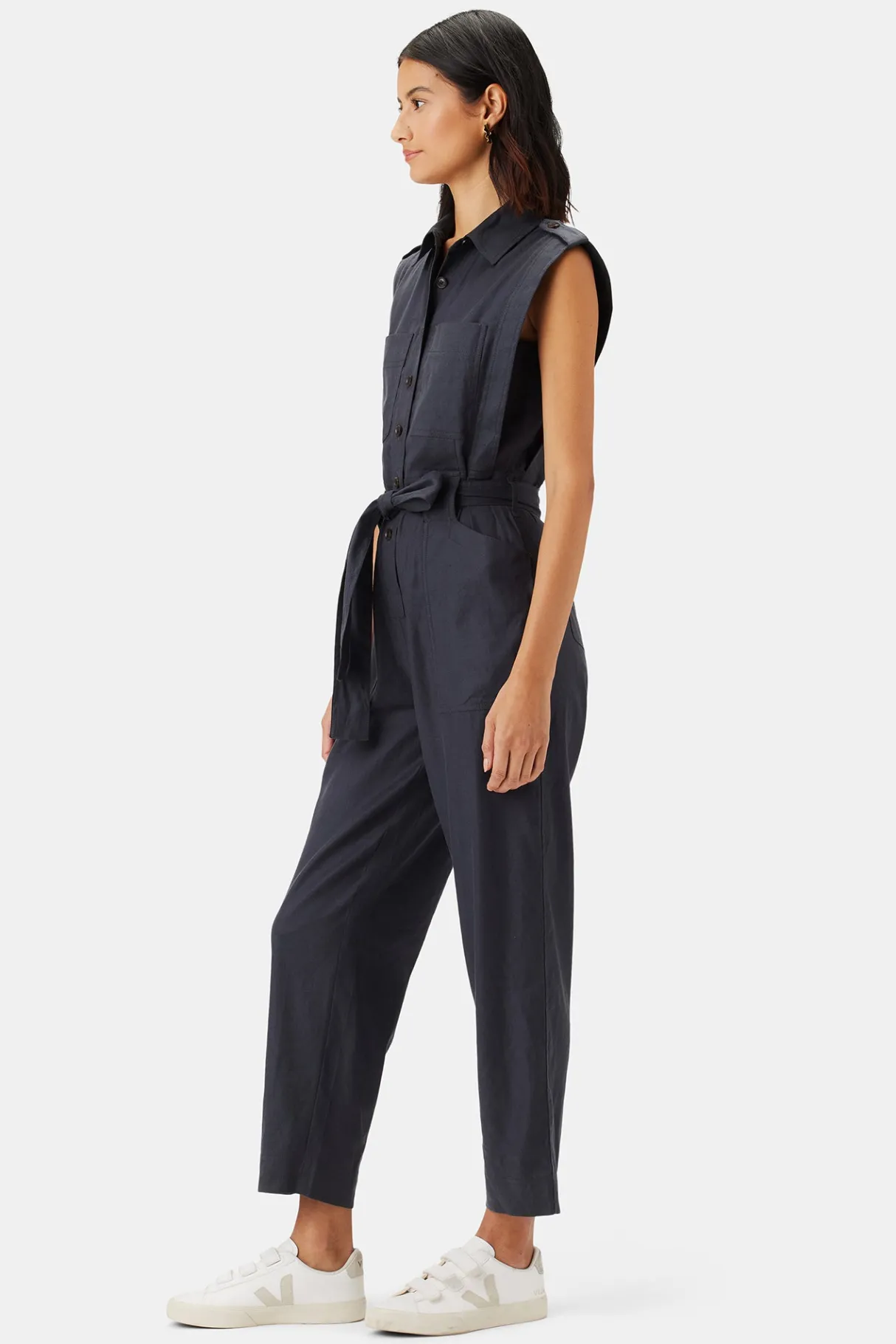 Amour Vert Sienna Femme Fete Stretch Jumpsuit PewterGrey Clearance