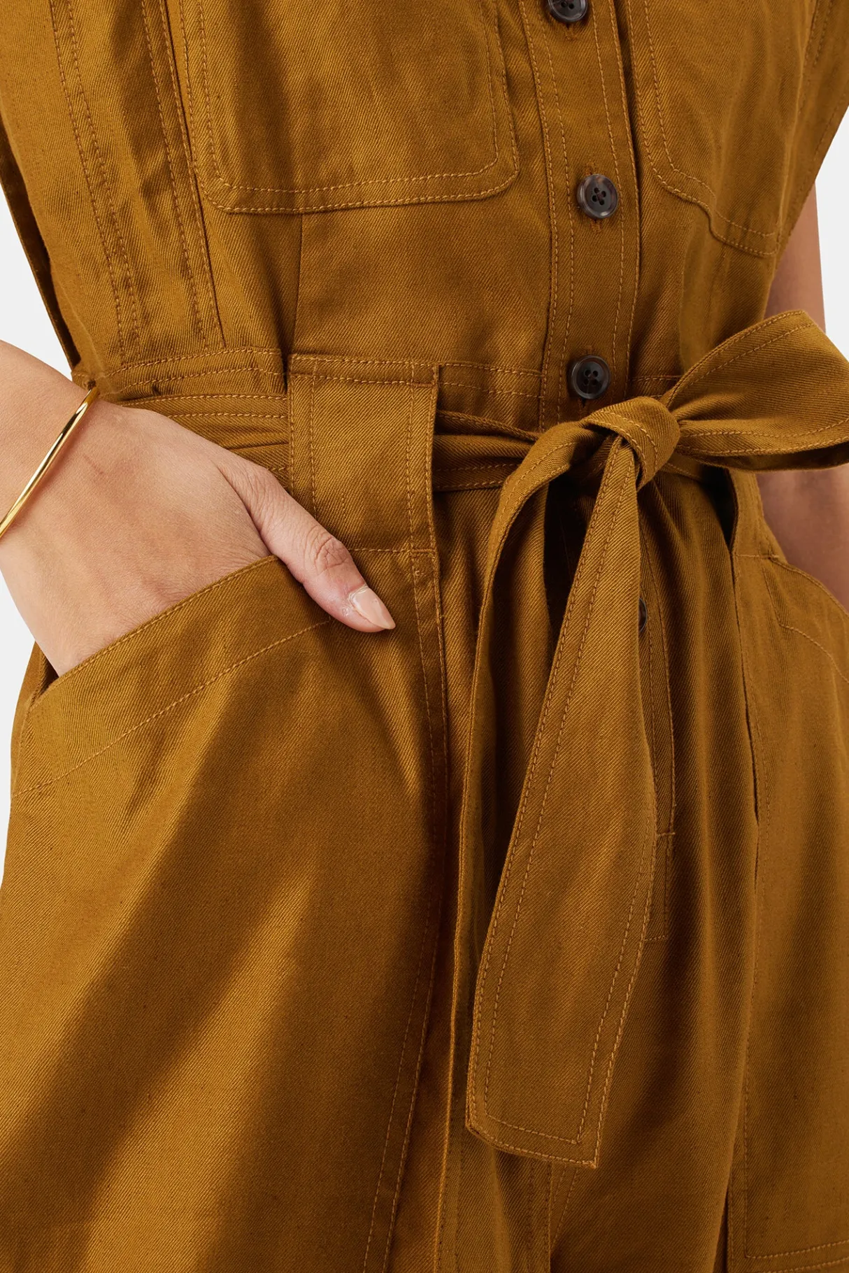 Amour Vert Sienna Femme Fete Stretch Jumpsuit SpiceBrown Sale