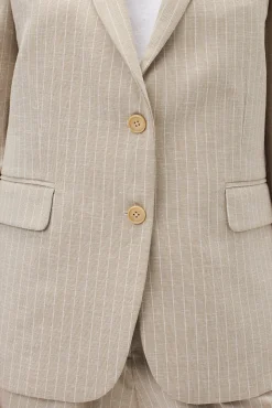 Amour Vert Slim Tobie Blazer SanDiegoStripeNatural Clearance