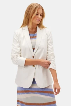 Amour Vert Slim Tobie Blazer White Clearance