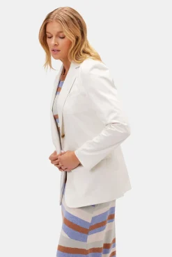 Amour Vert Slim Tobie Blazer White Clearance