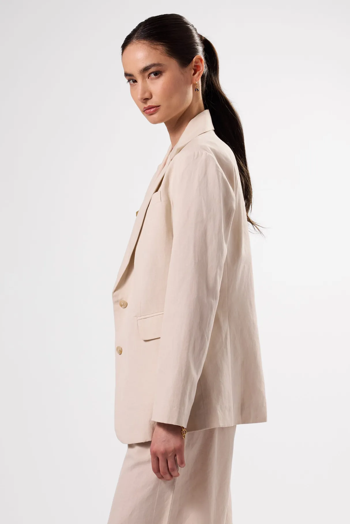 Amour Vert Slim Tobie Summer Blazer Natural Online