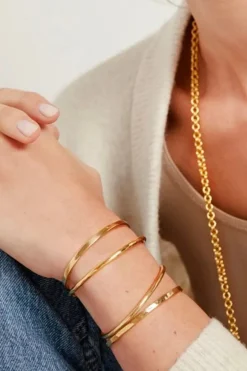 Amour Vert SOKO Delicate Bangle Bracelet Set Gold Best