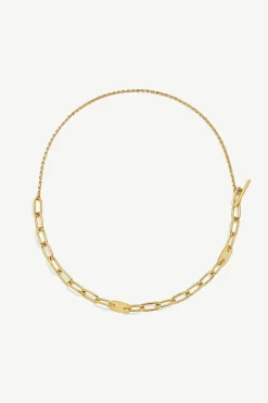 Amour Vert SOKO Delicate Ellipse Collar Necklace Gold Clearance