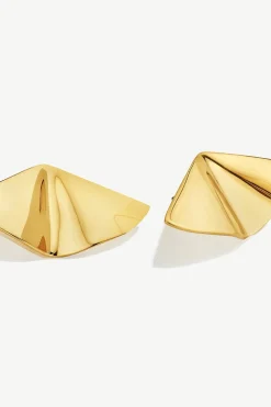 Amour Vert SOKO Fuliwa Climber Stud Earrings Gold New