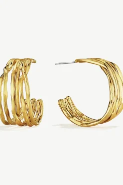 Amour Vert SOKO Nyundo Hoop Earrings Gold Best