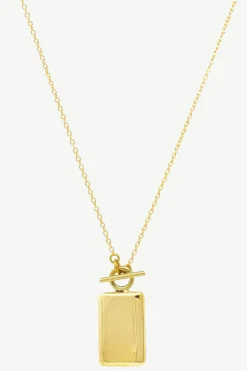 Amour Vert SOKO Rectangular Medallion Necklace Gold Online