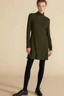 Amour Vert Solange Paris Rib Dress OliveGreen Hot