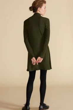 Amour Vert Solange Paris Rib Dress OliveGreen Hot