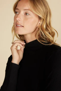 Amour Vert Solange Paris Rib Dress Black Clearance