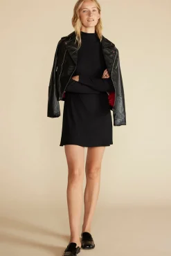 Amour Vert Solange Paris Rib Dress Black Clearance