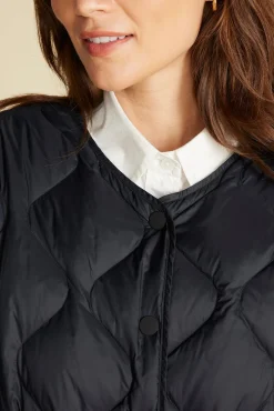 Amour Vert Solene Quilted Puffer Coat Black Best